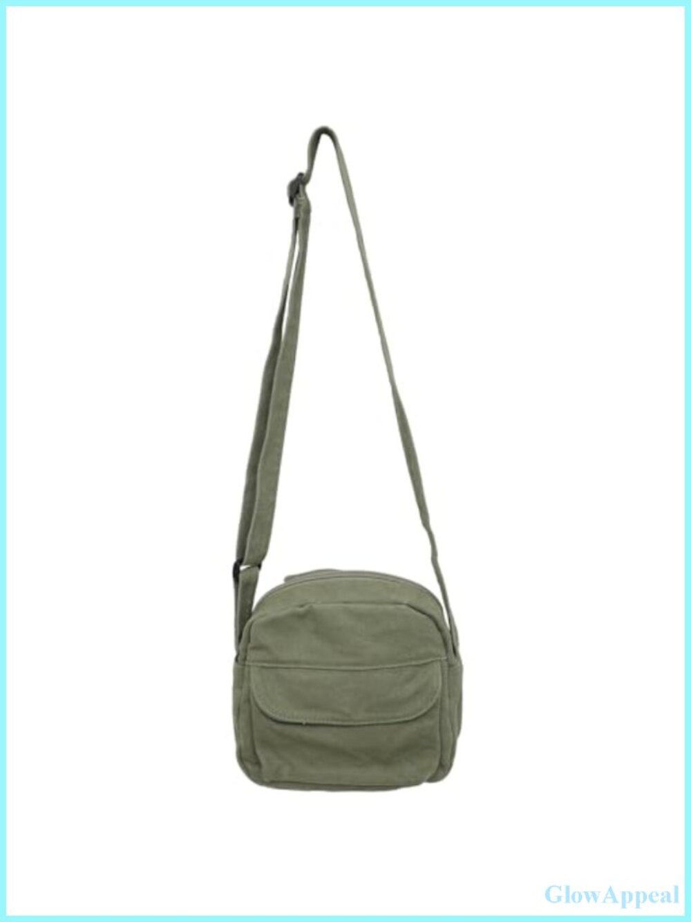 Canvas Crossbody Bag Small Shoulder Purse Zipper Mini Handbag Phone Purse
